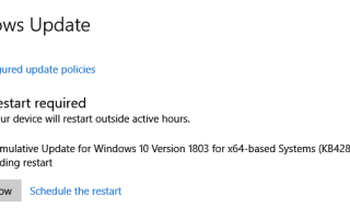 Windows 10 KB4284835 Обновление Build 17134.112 журнал изменений (Версия 1803)