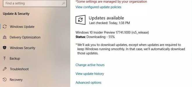 Предварительный просмотр инсайдерской версии Windows 10 Сборка 17741 Выпущена с небольшими изменениями