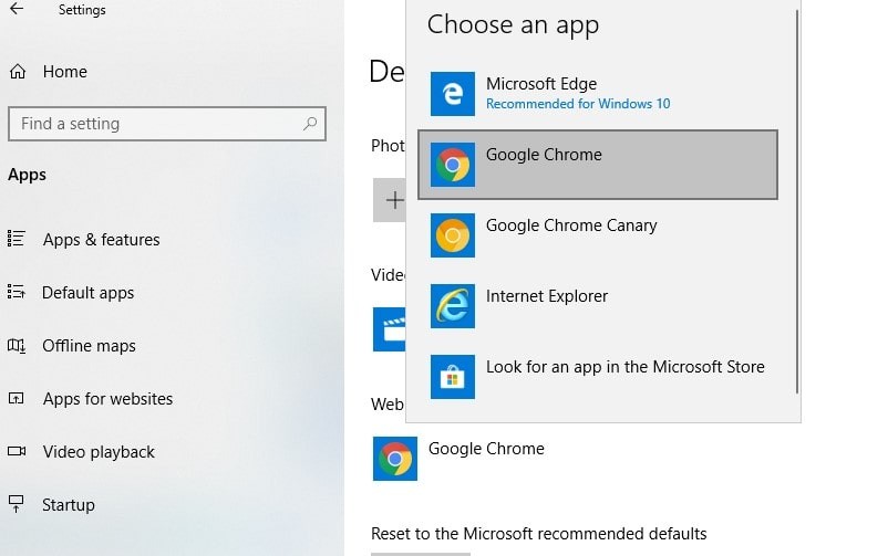 Изменить поиск Windows 10 на Google