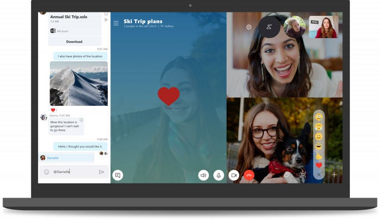 новое улучшенное приложение Skype UWP