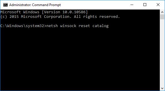 Сброс TCP / IP и Winsock в Windows 10