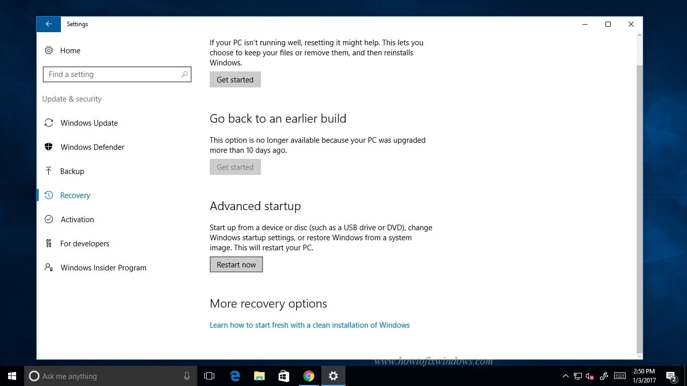 Windows 10 Расширенный стартовый экран