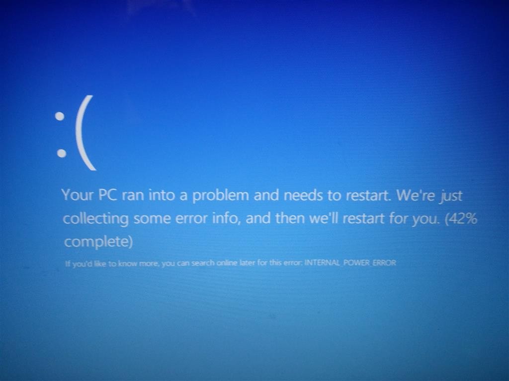 Windows 10 INTERNAL_POWER_ERROR BSOD