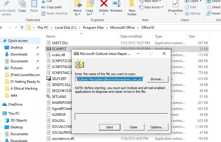 Восстановите ваши файлы данных Outlook (PST-файл)
