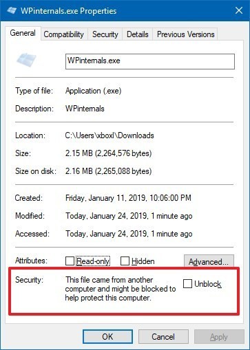 обойти SmartScreen на Windows 10