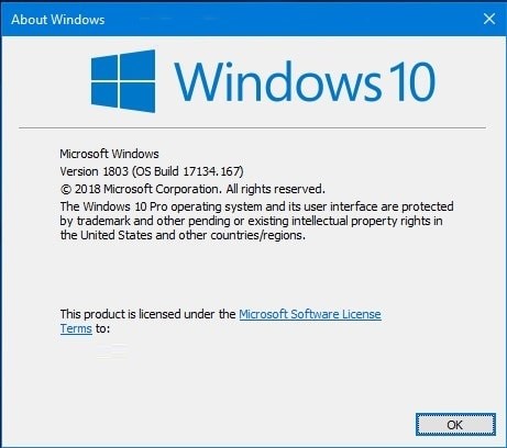 Windows 10 Build 17134.166