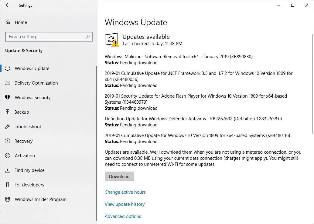 Windows 10 накопительное обновление