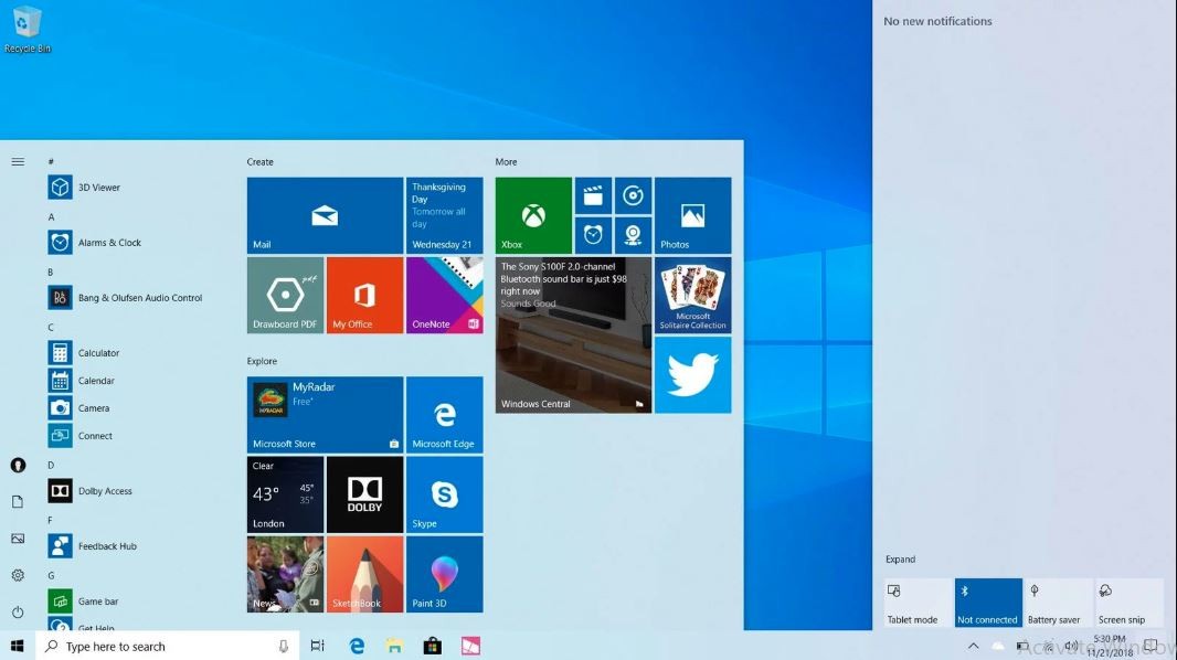 Windows 10 мая 2019 г. обновление версии 1903