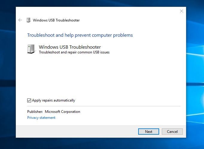 Устранение неполадок Windows USB