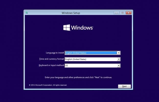 Чистая установка Windows 10