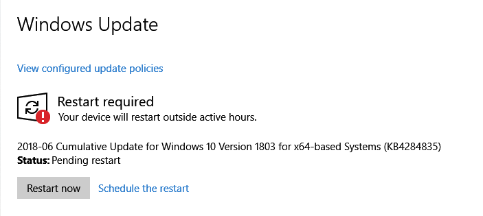Загрузить накопительное обновление для Windows 10 KB4284835